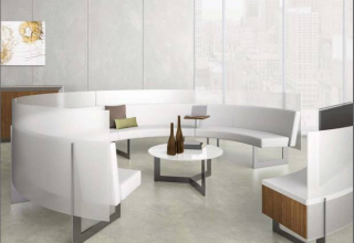 0120 - Conference Room Furniture - Open Floor Plan - Conference Area - Round Conference Area